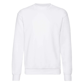 Mens White Sweatshirt Set-in Sweat Fruit of the Loom