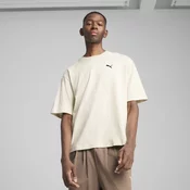 Mens Puma WARDROBE ESS Boxy T-Shirt, White, Size L, Clothing