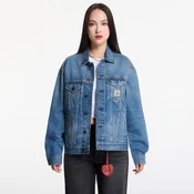 Jakna Carhartt WIP Helston Jacket UNISEX Blue Destroy Wash, Splatter L
