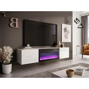 TV stol Houston 1572 Bijela, Sjajno bijela, 180x37x40cm