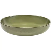 SERAX Surface M globok krožnik 19 cm, camo zelena