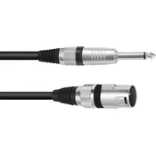Omnitronic Omnitronic 3022519D XLR adapterski kabel [1x XLR vtič 3-polni - 1x klinken vtič 6.3 mm (mono)] 10.00 m črna, (20428212)