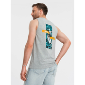 Ombre Clothing Majica 813846 Siva