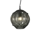 Karman obesek Ginger, dimno siva, višina 26 cm, steklo, E27 - Dnevna soba/jedilnica - Dizajn - dim sivo-transparenten