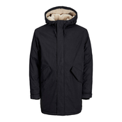 JACK & JONES Muška jakna sa kapuljacom Jprbluasher Fishtail Parka crna