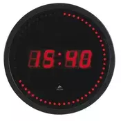 Zidni sat, LED zaslon, 30 cm, ALBA Horled, crni HORLED