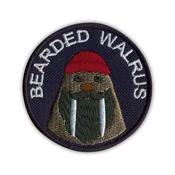 shumee Našitek BRADATI Mrož - Magnetna podlaga - Vezen našitek/značka/emblem