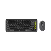 LOGITECH Set tastatura i miš POP Icon Combo. Bežicni, US, Sivi