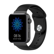 Silikonski pas za uro Huawei Talkband B5 Silver Dot - črn