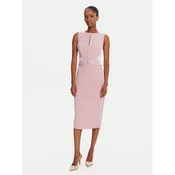 Rinascimento Cocktail obleka CFC0125073003 Roza Slim Fit