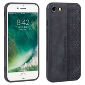 Premium maska Cube Leather za za iPhone SE 2022 / iPhone SE 2020 / iPhone 8 / iPhone 7 sa ugradenom zaštitom za stražnju kameru - graphite black