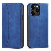 Hurtel Magnet Fancy ovitek z denarnico in oporo za iPhone 14 Pro Max, modra