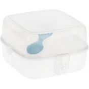 Škatla za prigrizke 15,5x15x9,5 cm z zapiranjem s sponko, plastika, TRA/mešane barve