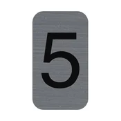 Samoljepljiva informacijska ploča, 2,5 x 4,4 cm, aluminijski efekt, EXACOMPTA, pakiranje od 5 komada 67185E