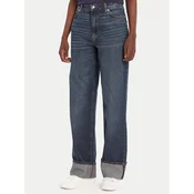 HUGO Jeans hlače Gealena_2 50542144 Mornarsko modra Wide Leg