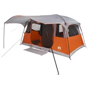 vidaXL vidaXL Tunelski šotor s streho Siva in oranžna 366 x 244 x 198 cm, (5000309532)