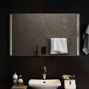 vidaXL LED kopalniško ogledalo z ogledalom Transparentno 100 x 60 cm