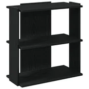 Regal za knjige s 3 razine crni 60x30x60 cm konstruirano drvo