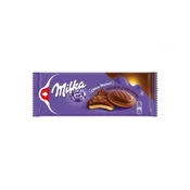 Keksi Choco Dessert polnjeni s čokoladnim moussem, Milka, 128 g