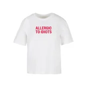 Womens T-shirt Allergic To Idiots white