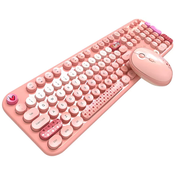 MOFII Lovely 2.4G Wireless Keyboard + Mouse Set (Pink)