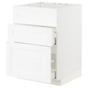 METOD / MAXIMERA Pod.element sudop. i 3front/2fioke, bela Enköping/bela im. drveta, 60x60 cm