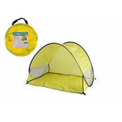 Teddies šator za plažu, s UV filterom, 100 x 70 x 80 cm, sklopivi, poliester/metal, ovalni, žuti, u platnenoj torbi