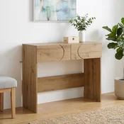 vidaXL Konzolna miza Artisan hrast 96,5 x 38 x 75 cm Inženirski les