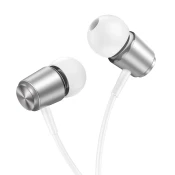 Hoco Slušalke z žico Jack 3,5 mm Hoco M108 srebrne