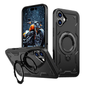 slomart Ohišje Hybrid Armor Trendy z MagSafe za iPhone 16 Plus - črno
