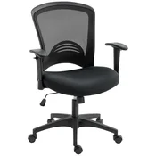 Homestar Pisarna stol z nastavljivim mrežastim naslonom 65x59x925-1025 cm črna