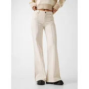 Guess Jeans Hlače iz tkanine W6RA0R WJ051 Kremna Regular Fit