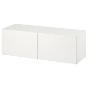 BESTA Spojene police i vrata, bela/Laxviken bela, 120x42x38 cm