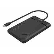 Unitek Unitek Y-3036A DiskGuard Raiden 2.5 USB-C do SATA III ohišje za HDD/SSD, črno, s podporo UASP in LED indikatorji