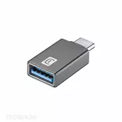 Cellularline auto adapter USB-C â€“ USB: sivi