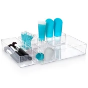 UNBRANDED Akrilni organizator s 6 predelki za nakit in kozmetiko