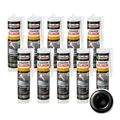 IsolBau črni silikon za akvarij 10 x 300 ml