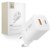 slomart Polnilnik Tech-Protect NCM33W 2-vratni PD33W/QC3.0 - bel