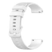 Univerzalen silikonski pas Techsuit W006 18mm za pametne ure - bel