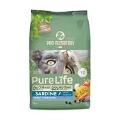 PRO-NUTRITION Suva hrana za macke Pure Life Adult Sterilised, Sardina, 2kg
