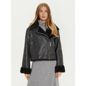 MAX&Co. Usnjena jakna 2426086074200 Črna Regular Fit