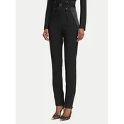 Elisabetta Franchi Hlače iz tkanine PA-180-62E2-V450 Črna Slim Fit
