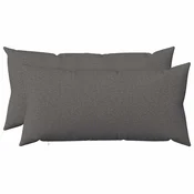 vidaXL Prevleka za blazino 2 kos HEERLEN Svetlo siva 40 x 80 cm Blago