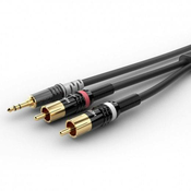 Sommer Cable Sommer Cable HBP-3SC2-0030 avdio priključni kabel [1x 3\,5 mm banana moški konektor - 2x moški cinch konektor] 0.30 m črna, (20432272)