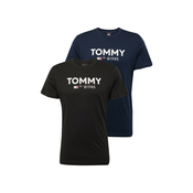 Tommy Jeans Majica, mornarsko plava / crvena / crna / prljavo bijela