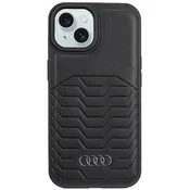 Audi Etui Audi iz sintetičnega usnja z MagSafe za iPhone 15 Plus/14 Plus - črno