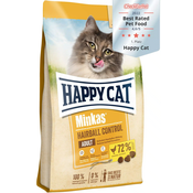 HappyCat Minkas Hairball Control 10kg - Odrasla mačka - Happy Cat - Piščanec - 10 kg