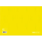 Zvezek A4 dislektik 1cm karo 52l, 80g rumen