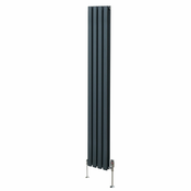 MONSTER Ovalni stebrični radiator in ventili - 1800 mm x 240 mm - antracitno siva, (21569829)