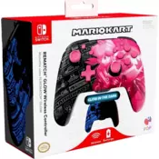 PDP Rematch Glow Crno, Ružicasto Podloga za igre Analogni / Digitalni Nintendo Switch, Nintendo Switch OLED